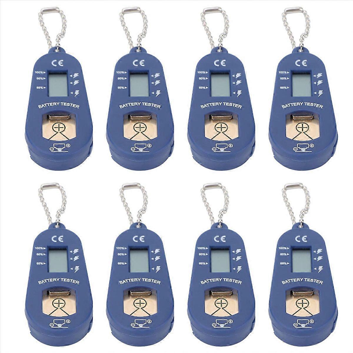 8X Button Battery Tester, Keychain Pocket Portable and Battery Tester to Check Remaining Battery Pow
