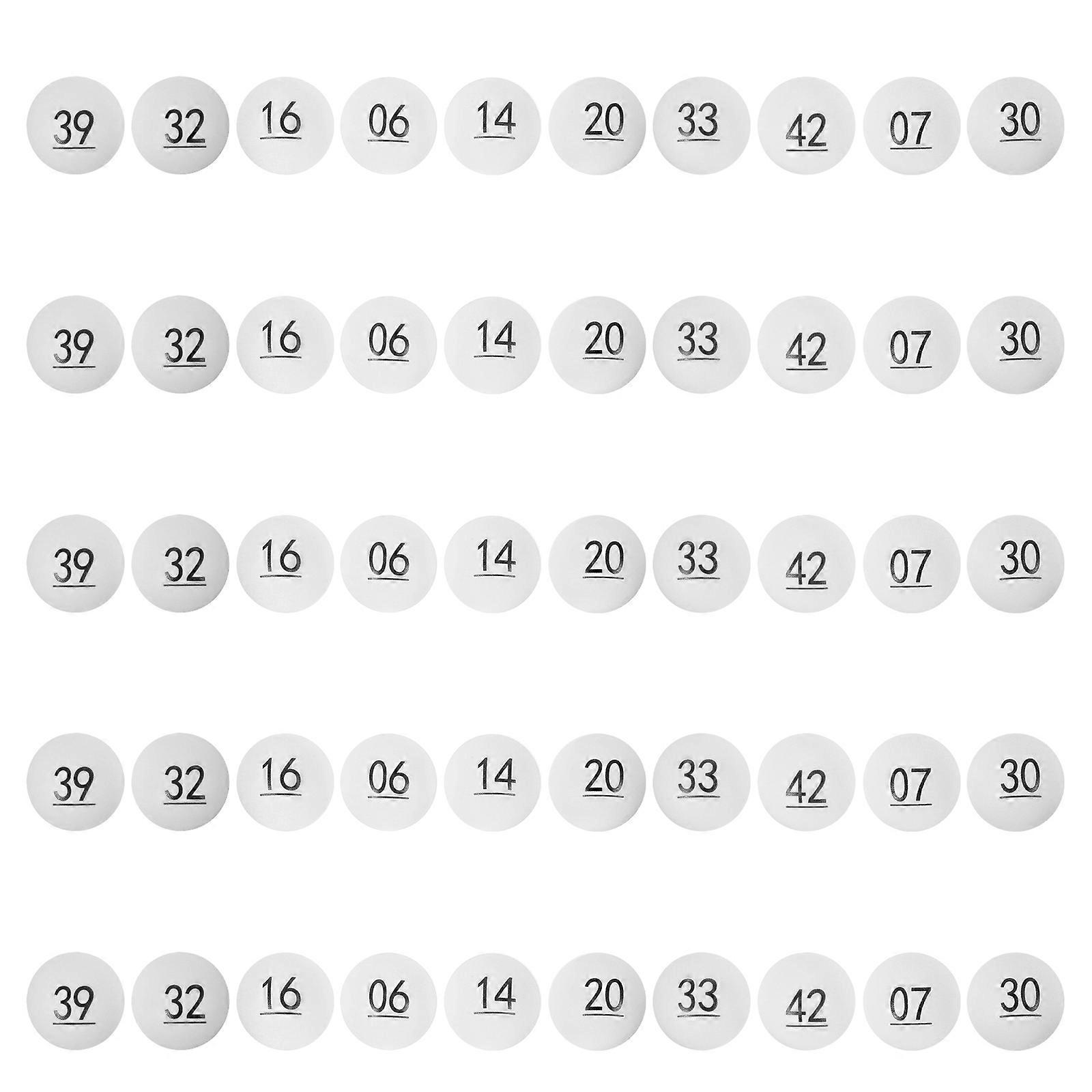 Plastic Number Balls For Recreational Activities At Home Party Simple Design Props 50Pcs