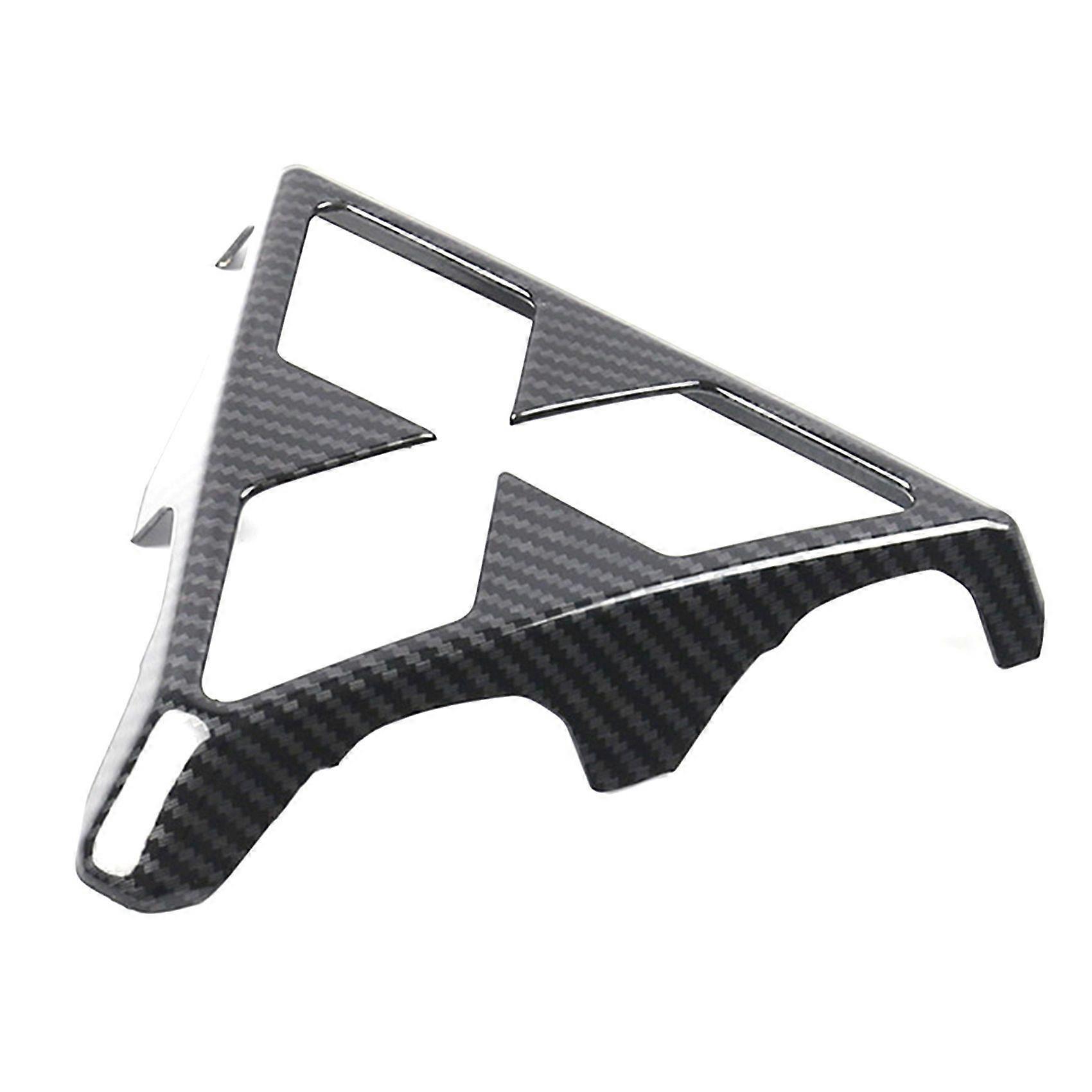 Front Grill Centre Logo Frame Central Panel Cover Trim,Carbon Fiber