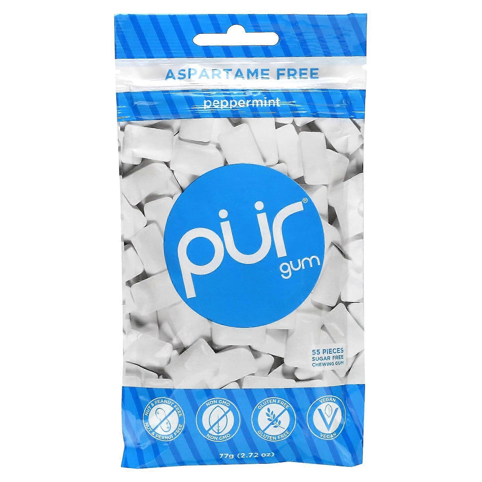 Chewing Gum, Peppermint, 55 Pieces, 2.72 oz (77 g)