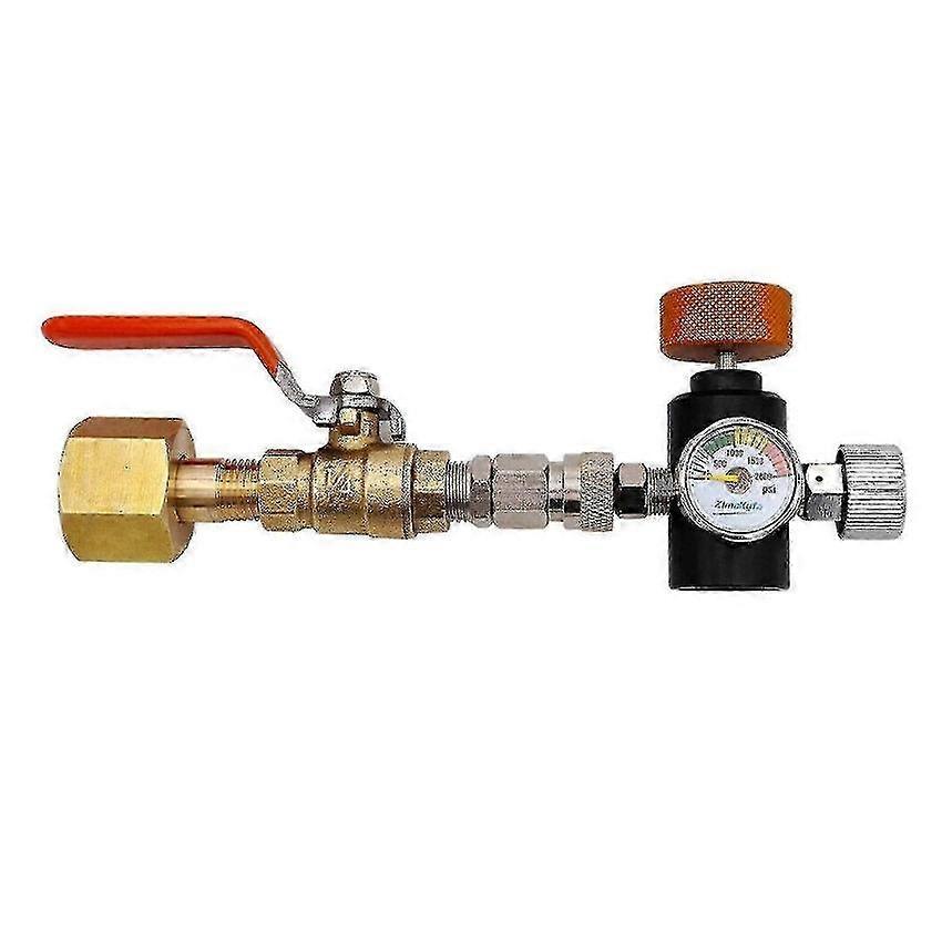 CO2 Cylinder Refill Adapter with Ball Valve for SodaStream CGA320 Tank