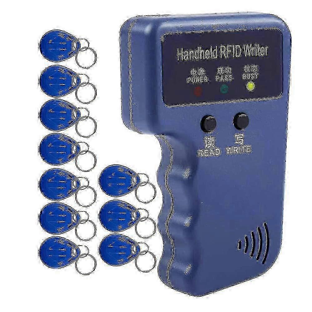 Handheld 125khz Rfid Reader Writer Duplicator Copier, Upgrade Id Card Cloner Programmer, With 10pcs Edition 0927