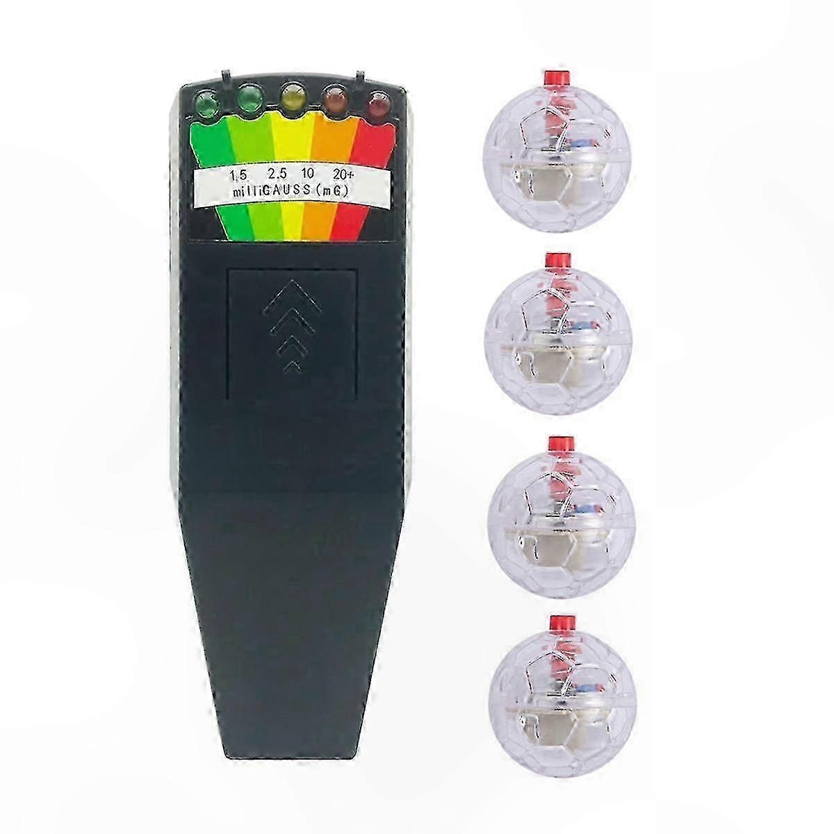 EMF Meter Detector Kit with Motion-Activated Light-Up Balls for Exploration and Fun
