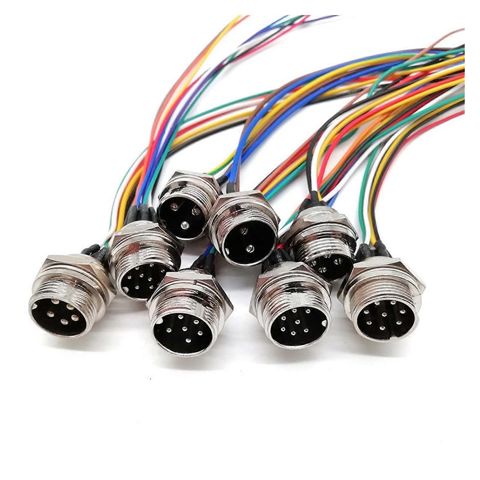 Waterproof Aviation Connector 210 Pin Butt Joint Plug Socket With 18cm Wire Silver MALE INSERT 2P