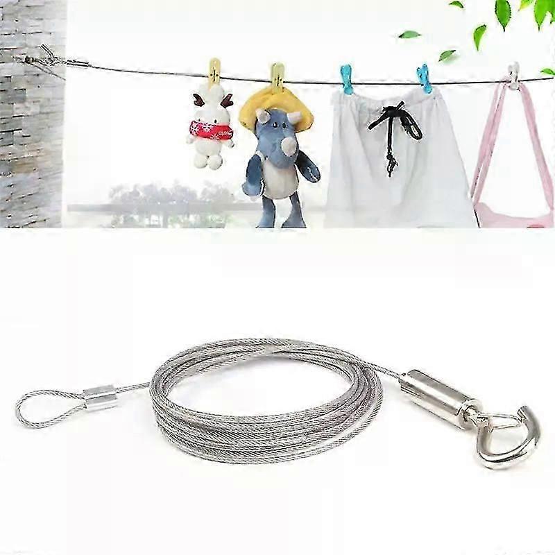Stainless Steel Cable Adjustable Automatic Wire Rope Spring Hook Clothesline Picture Hanging Solution System Suspension Code