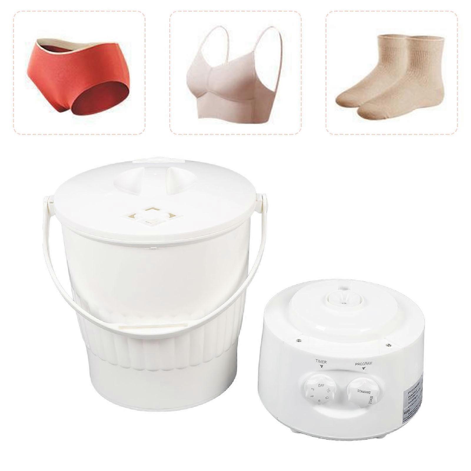 Portable Washing Machine 10L Capacity 2 Modes 15min Timing Small Clothing Washer for Underwear Socks EU Plug 220V 