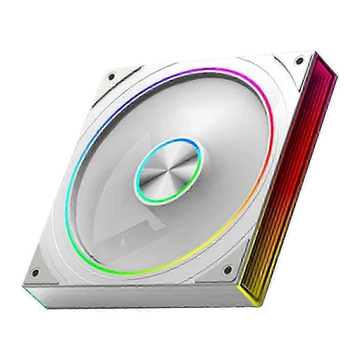 PC Case Fan Star Ring 140mm 5V 3Pin ARGB Cyclic Mirror Light Effect Lian PWM 650 to 1800RPM Cooling Fan White A