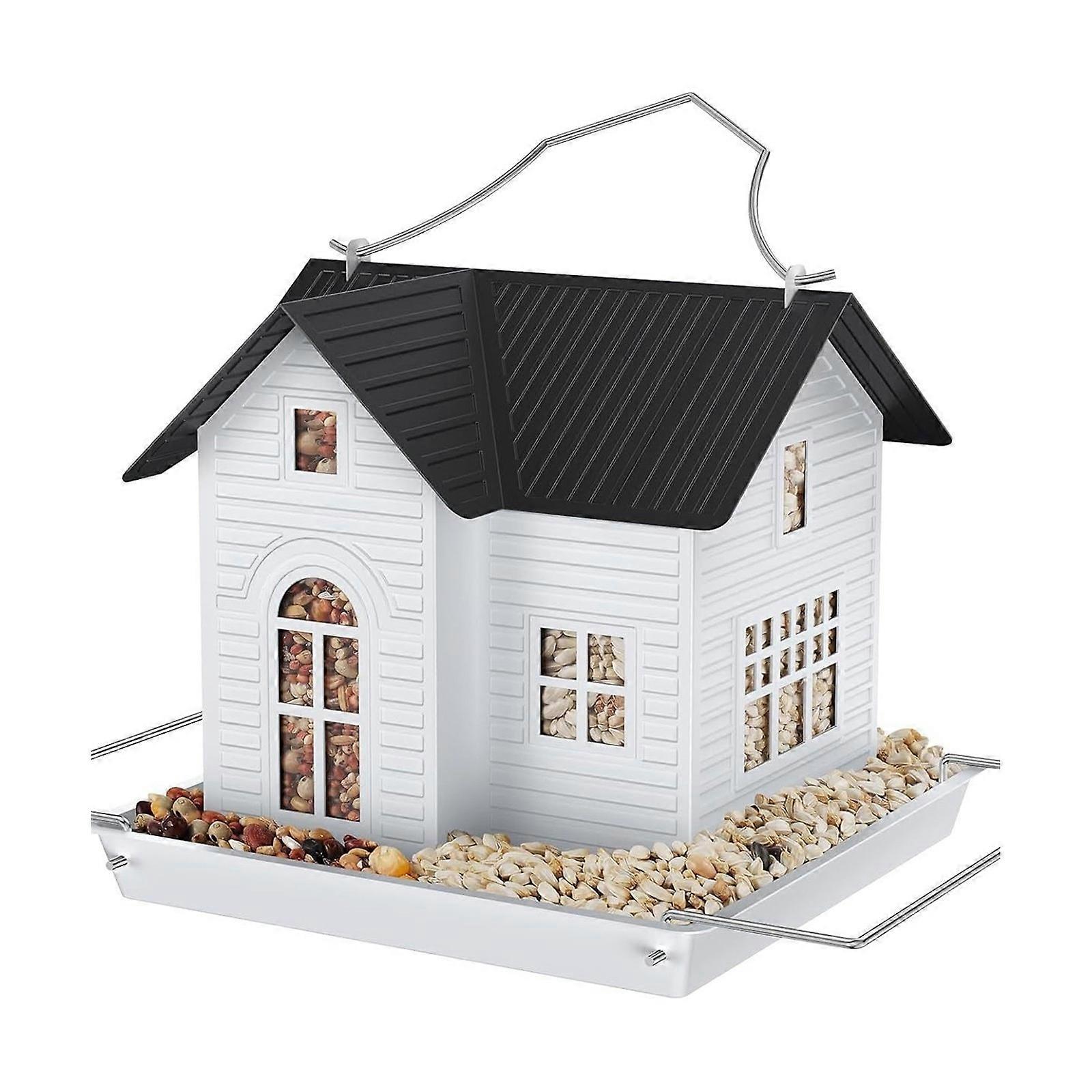 Strong Outdoor Bird Supplier 2 Compartments Extended Rest Rustproof Metal Building Solar LED Light Function Multicolor