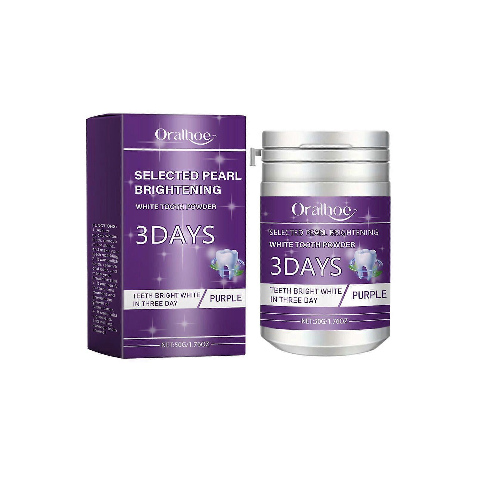 Purple Dental Powder Contains Sodium Bicarbonate