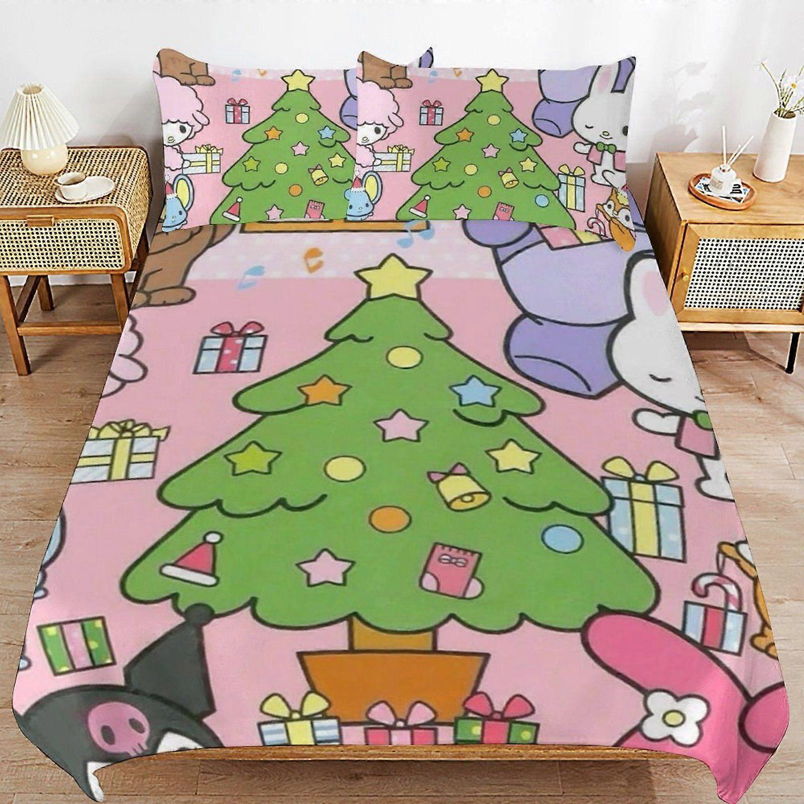 W112 Sanrio Smooth Texture Sleep Arrangement Cozy Build Thread Detail Duvet Cover Sets Fit for All M112