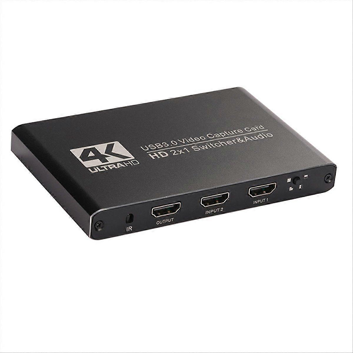 2x1 Dual Screen Cutting Video Capture Card -Compatible 2 Channel to USB3.0 Switcher Audio OBS Game