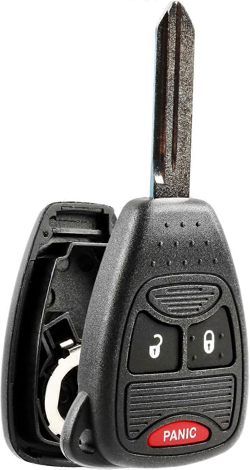 Replacement for 2004-2017 Chrysler Dodge Jeep 3-Button Remote Key Shell Pad Case OHT692427AA M3N5WY72XX