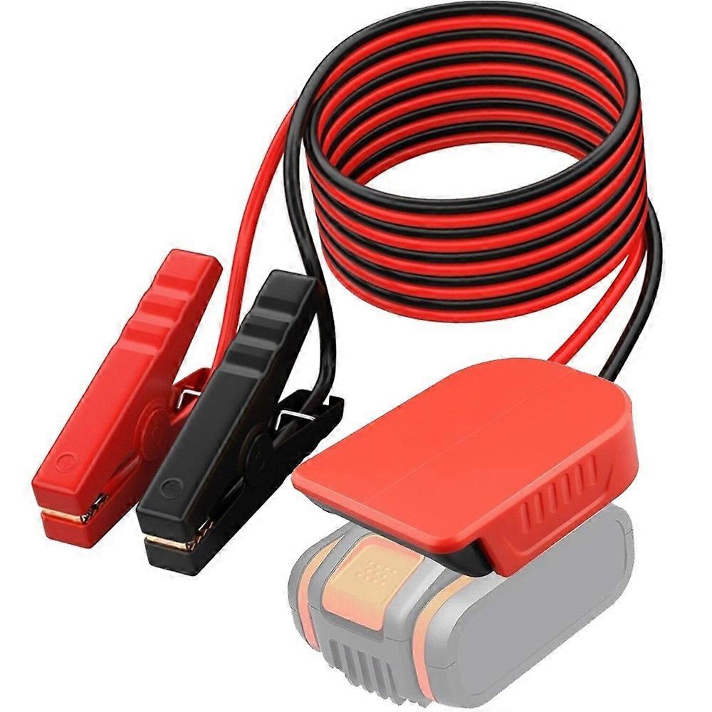 6FT Jump Starter Adapter For Worx 20V 4PIN with Jumper Cable Car Battery Charger
