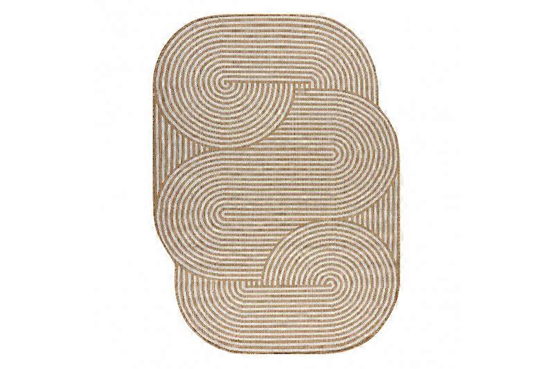 ORGANIC 1835 sisal carpet Geometric ecru / natural – modern irregular shape