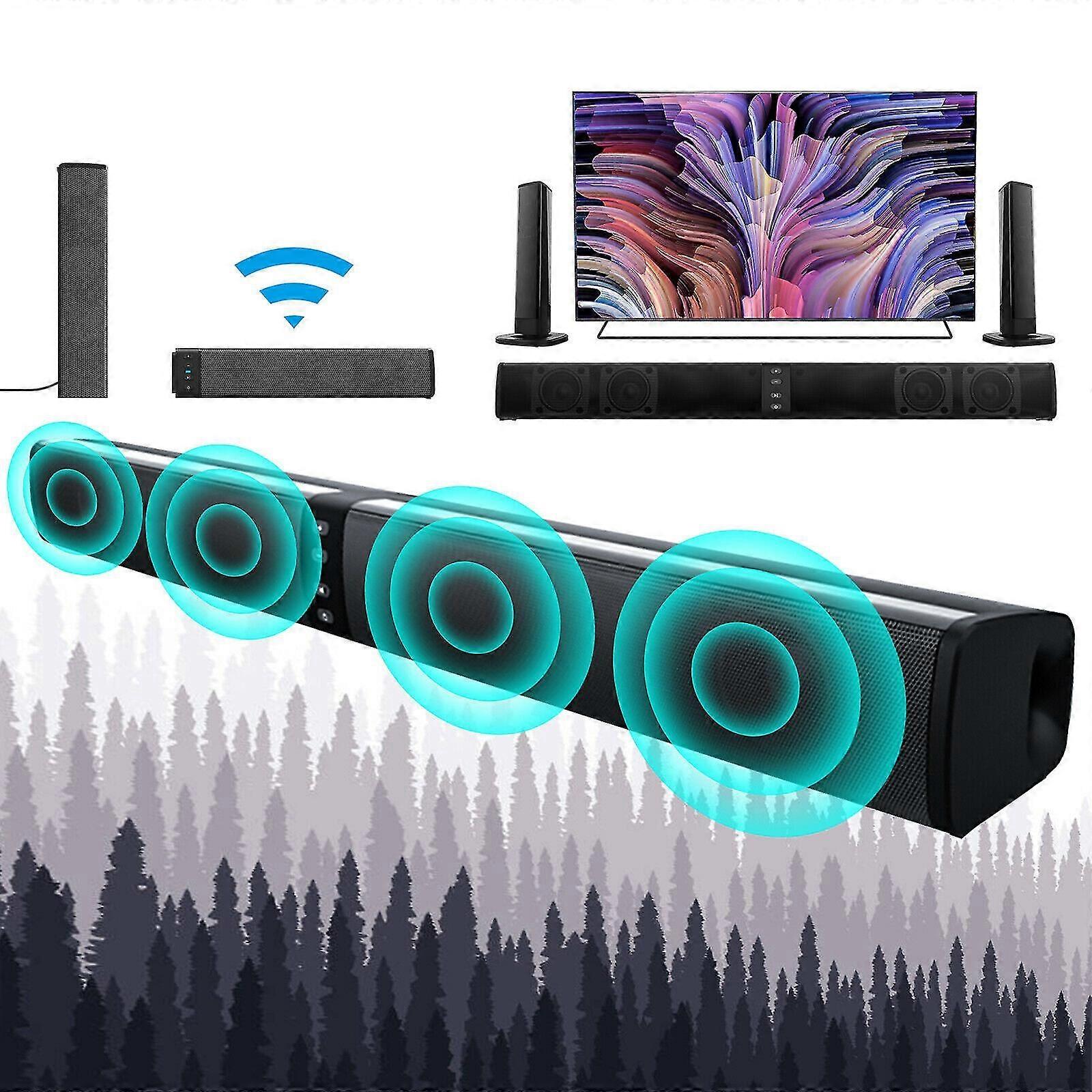 Bluetooth Soundbar Tv Home Speaker System Wireless Subwoofer 3d Surround Sound