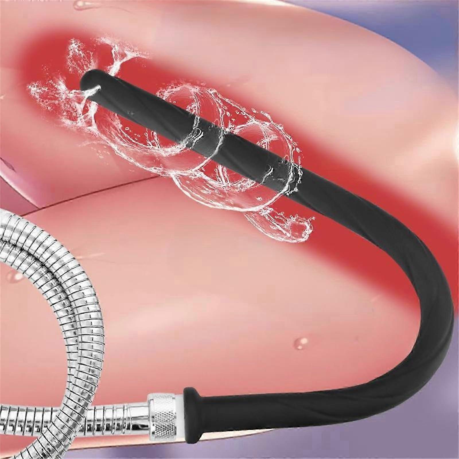Ultra Long Watering Enema Shower Bar with Silicone Tip, Suitable for Men and Women, Adjustable Water Flow, Easy to Use