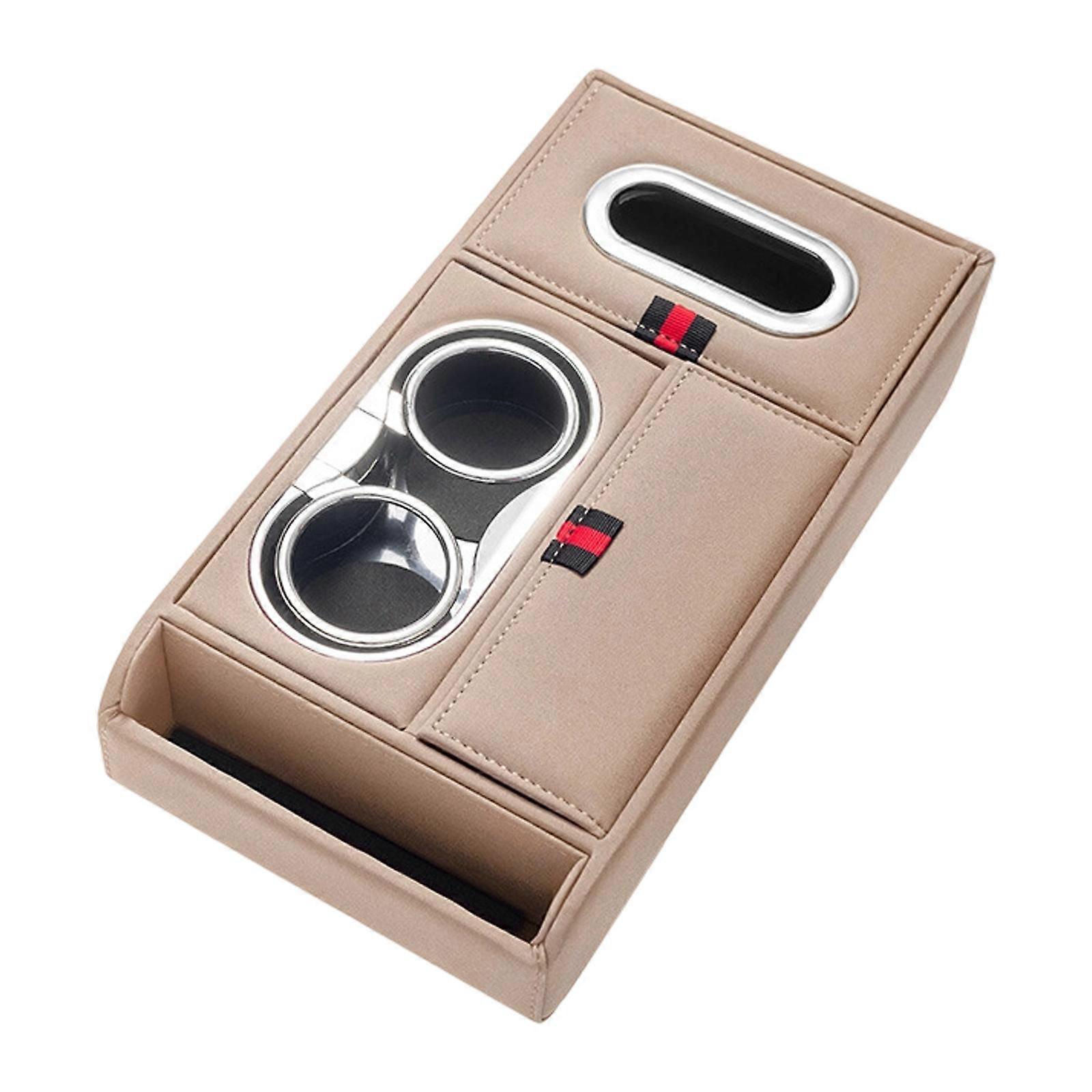 Multiple Functional Cars Armrest Storage Structure Soft Leather Face With Against Slip Base Tight For Most Automobiles And Driver Comfort Enhancement