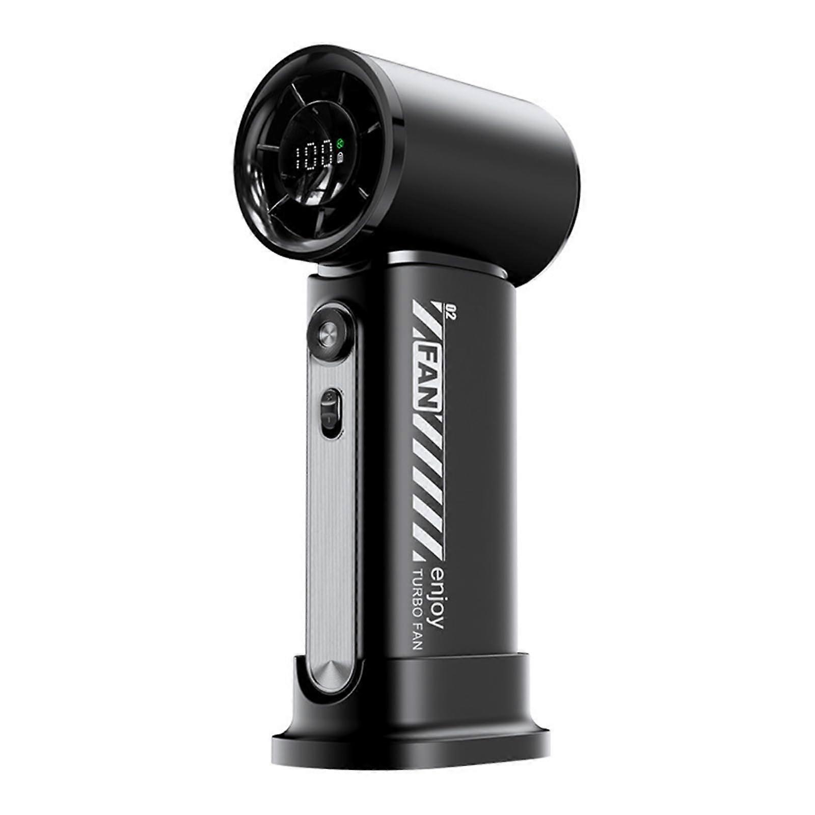 Portable Desktop Fan with Digital Display, Rechargeable Quiet Cooling for Office and Home