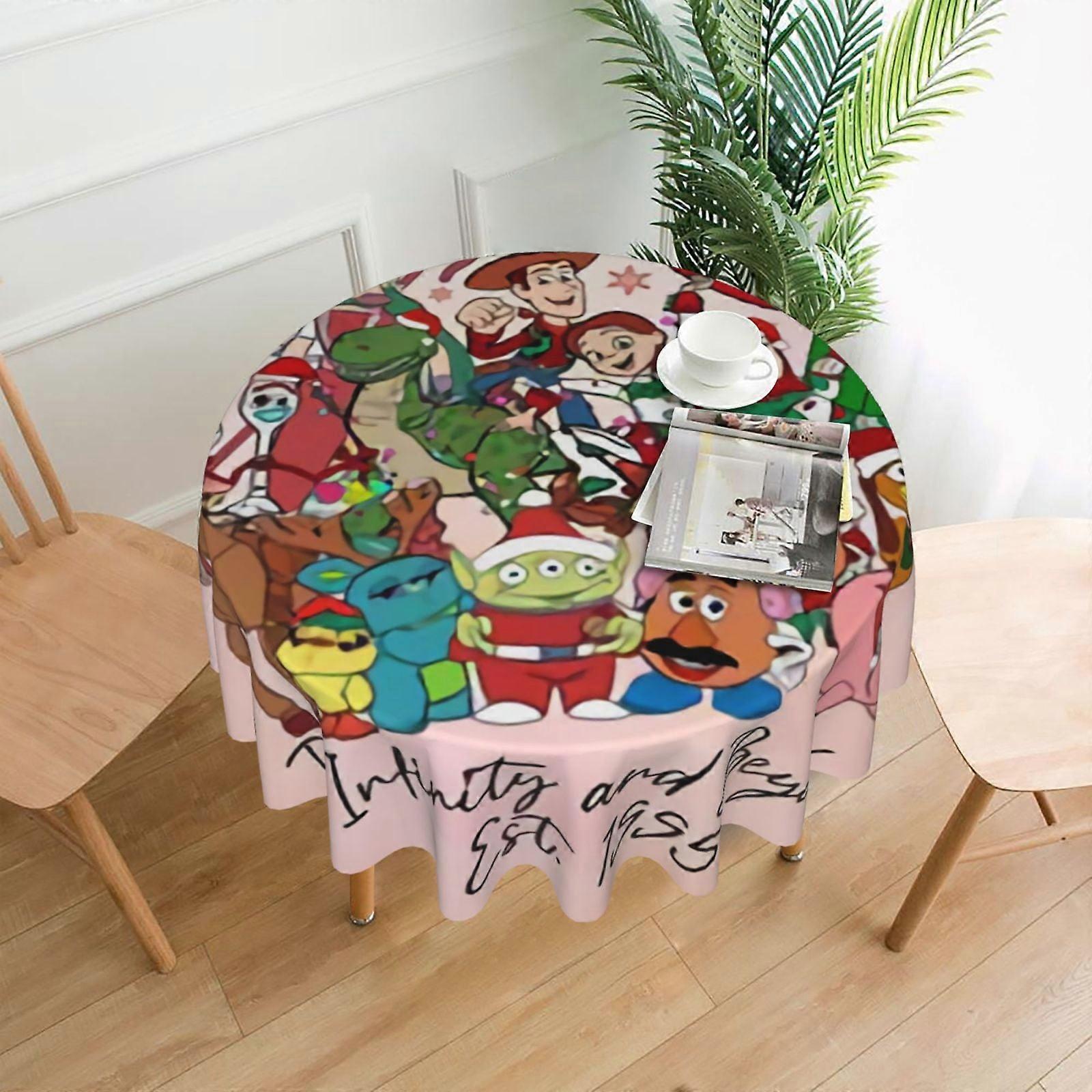 Toy Story Rectangular Tablecloth, Water Resistant Antiwrinkle Spillproof Soft Fabric for Dining Room Parties Holidays 60in