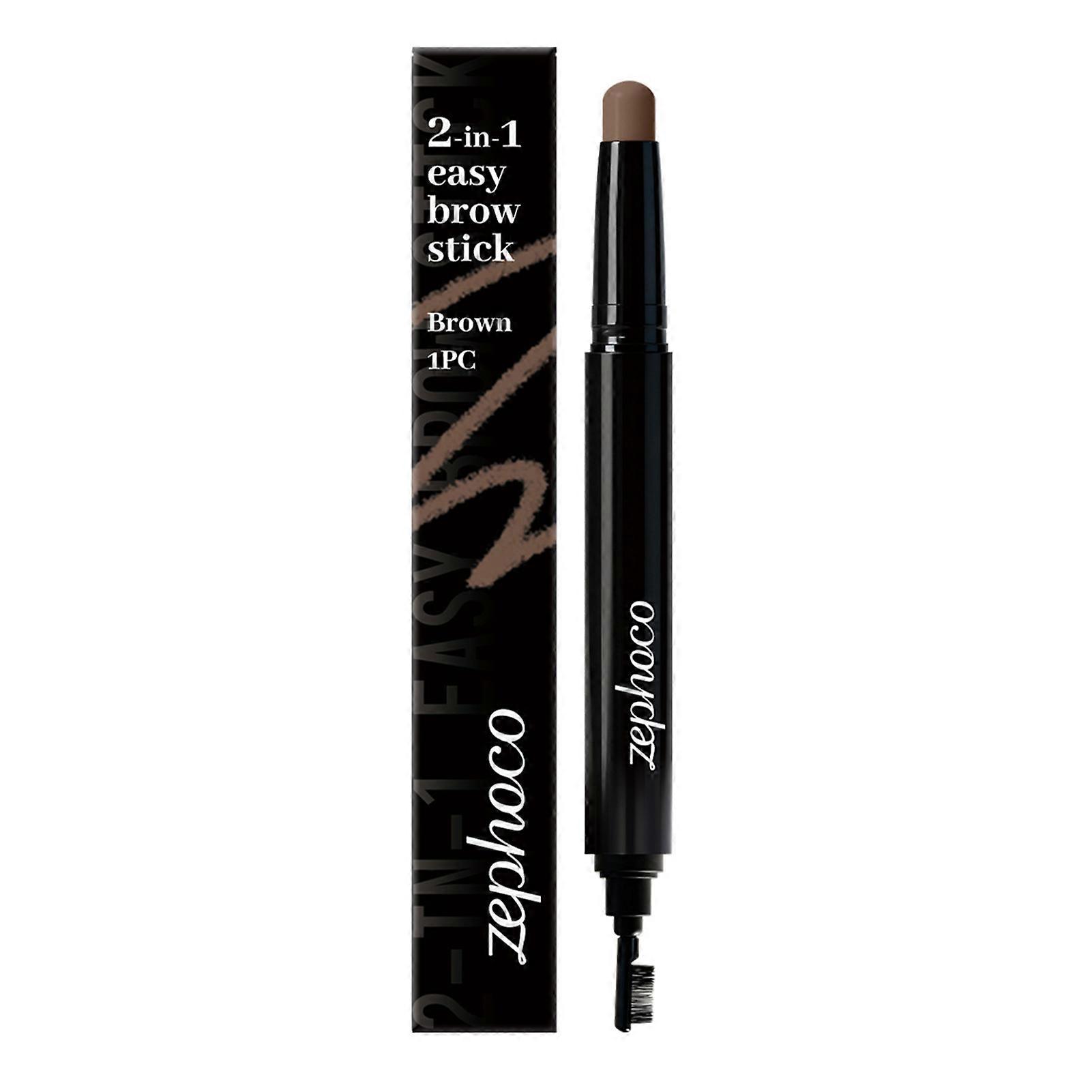 2-in-1 Eyebrow Pencil with Brush - Dual-Ended, Waterproof, Long-Lasting, Natural Look for Beginners & Daily Use