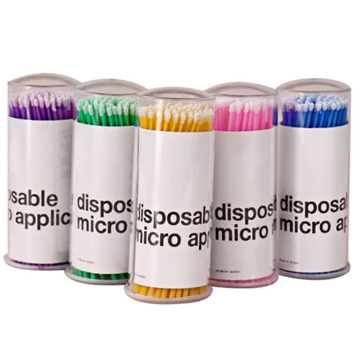 Micro Applicator Brushes 500pcs Bendable Disposable Swabs for Eyelash Extensions and Makeup Removal