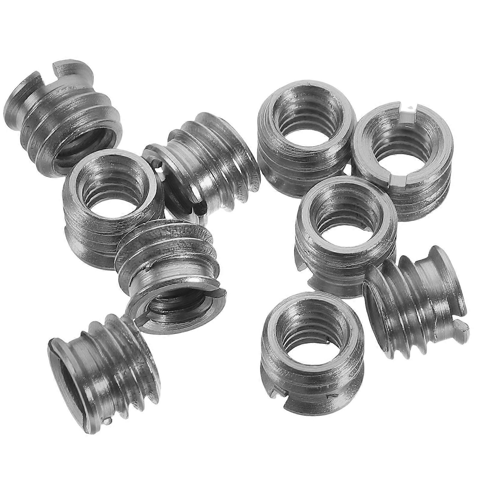 10 stk mikrofonstativadapter 1/4 tommer til 3/8 tommers gjengeadapter stativ skrueforsyning