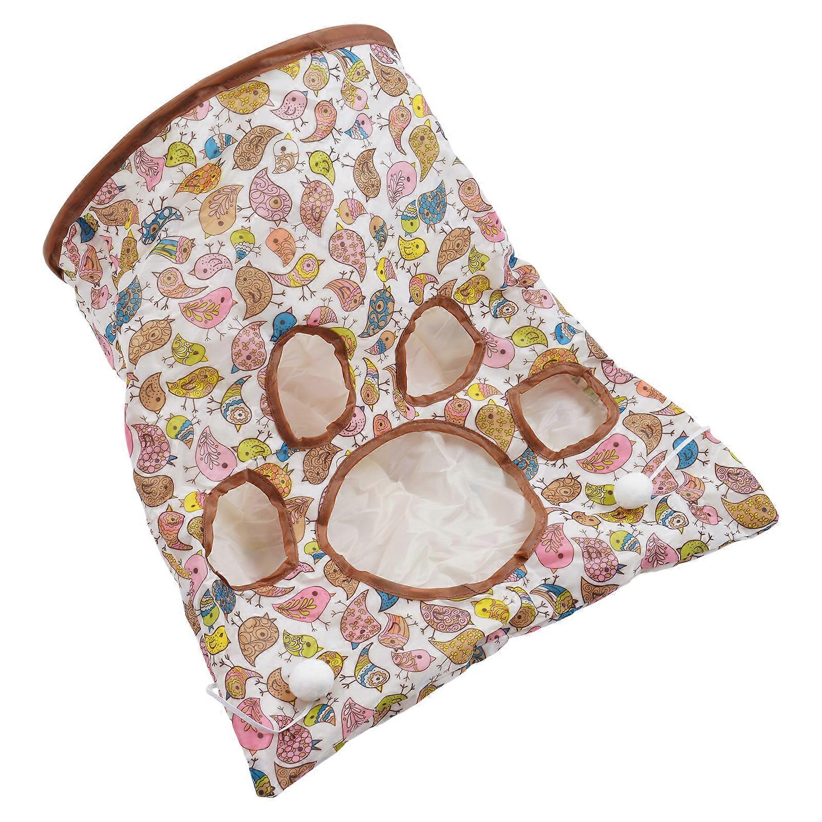 Multi Way Cats Tunnel Interactive Crinkle Collapsible for Play Toy Pet Tunnel Tube for Pet Cats Puppy Kitty Kitten Ra Multicolor