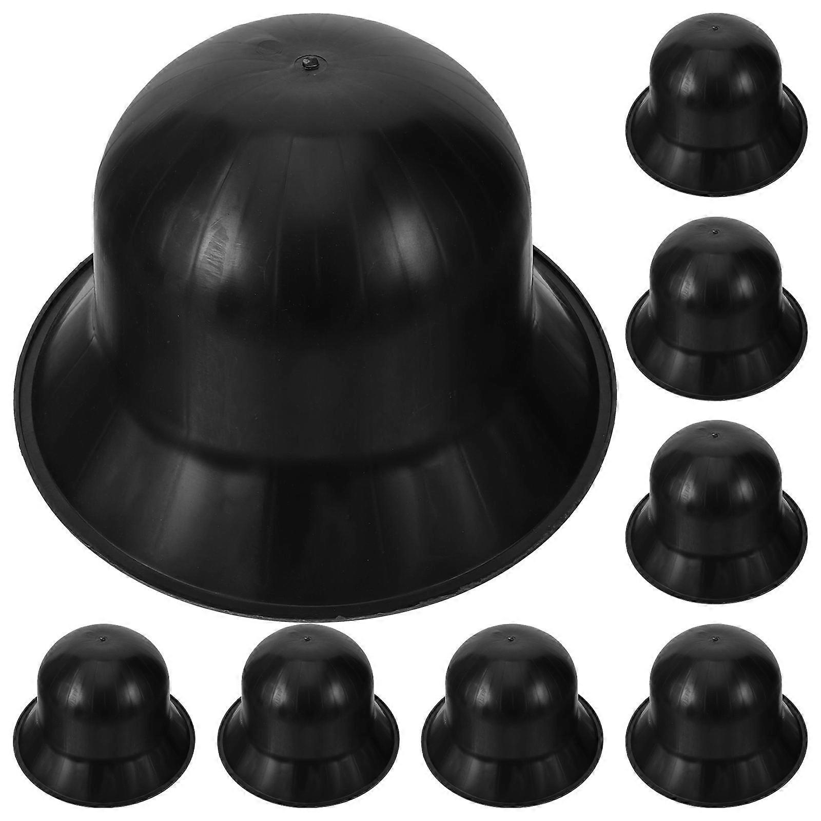 Black Hat Stand Plastic Hat Shaper for Decoration 8Pcs Set