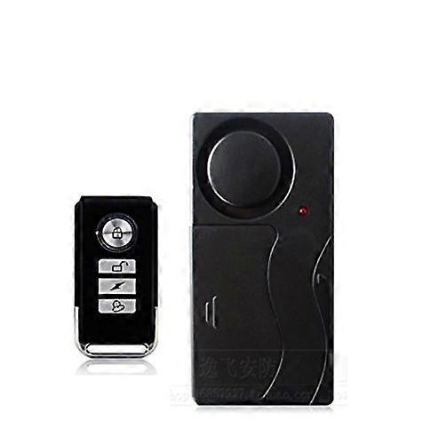 Portable Door Window Vibration Alarm 110dB Siren with Remote Control and Battery for Theft Security