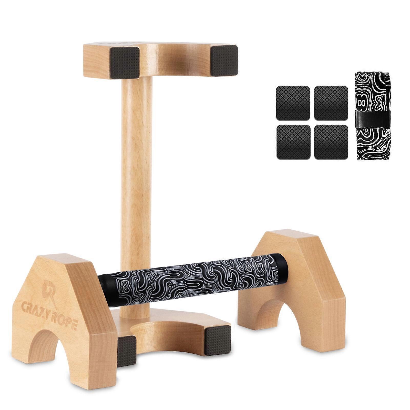 Wooden Parallettes Push-Up Bars, Anti-Slip Design, High-Quality Solid Wood