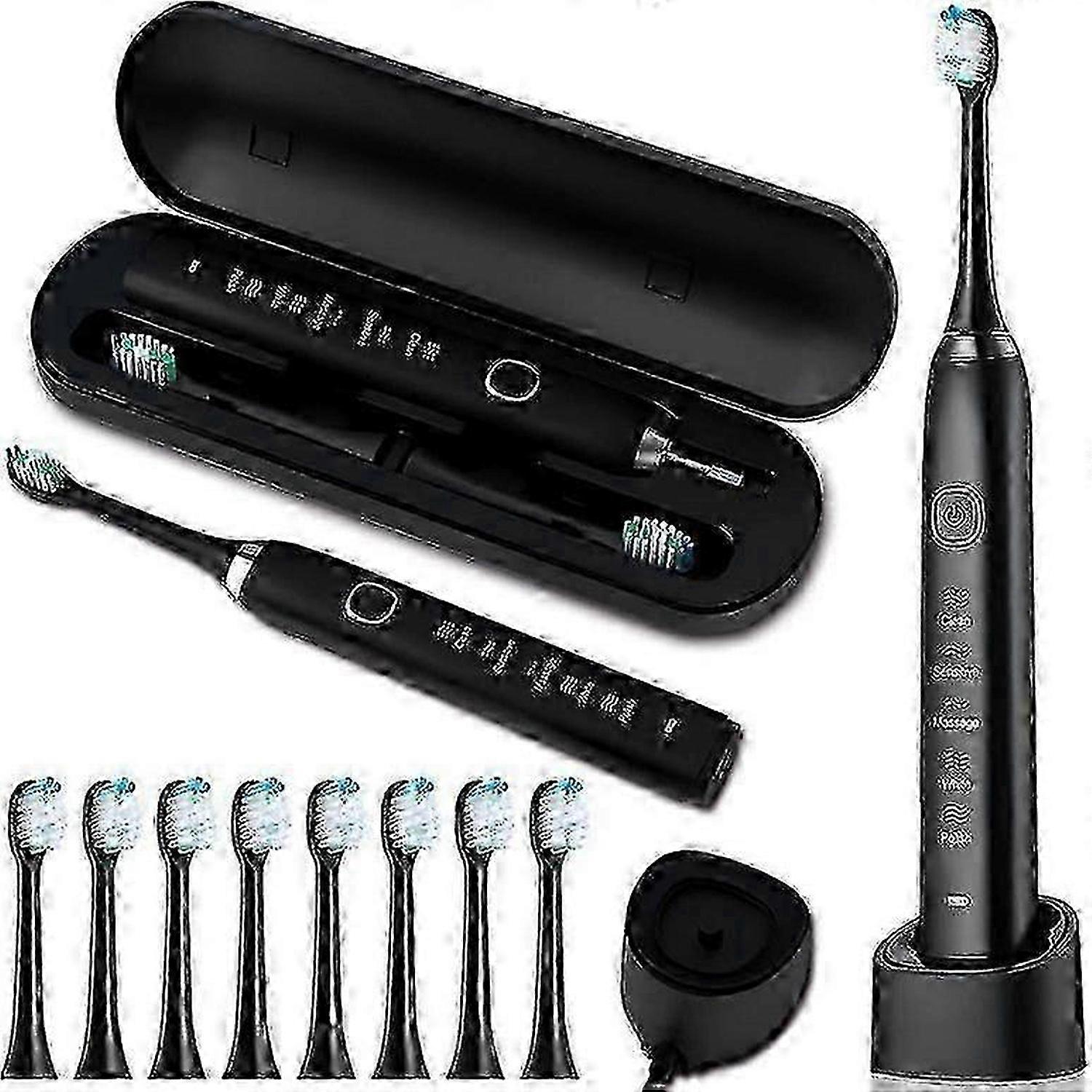 Sarmocare S100 ソニック電動歯ブラシ - USB 充電式防水 8 ブラシヘッド付き