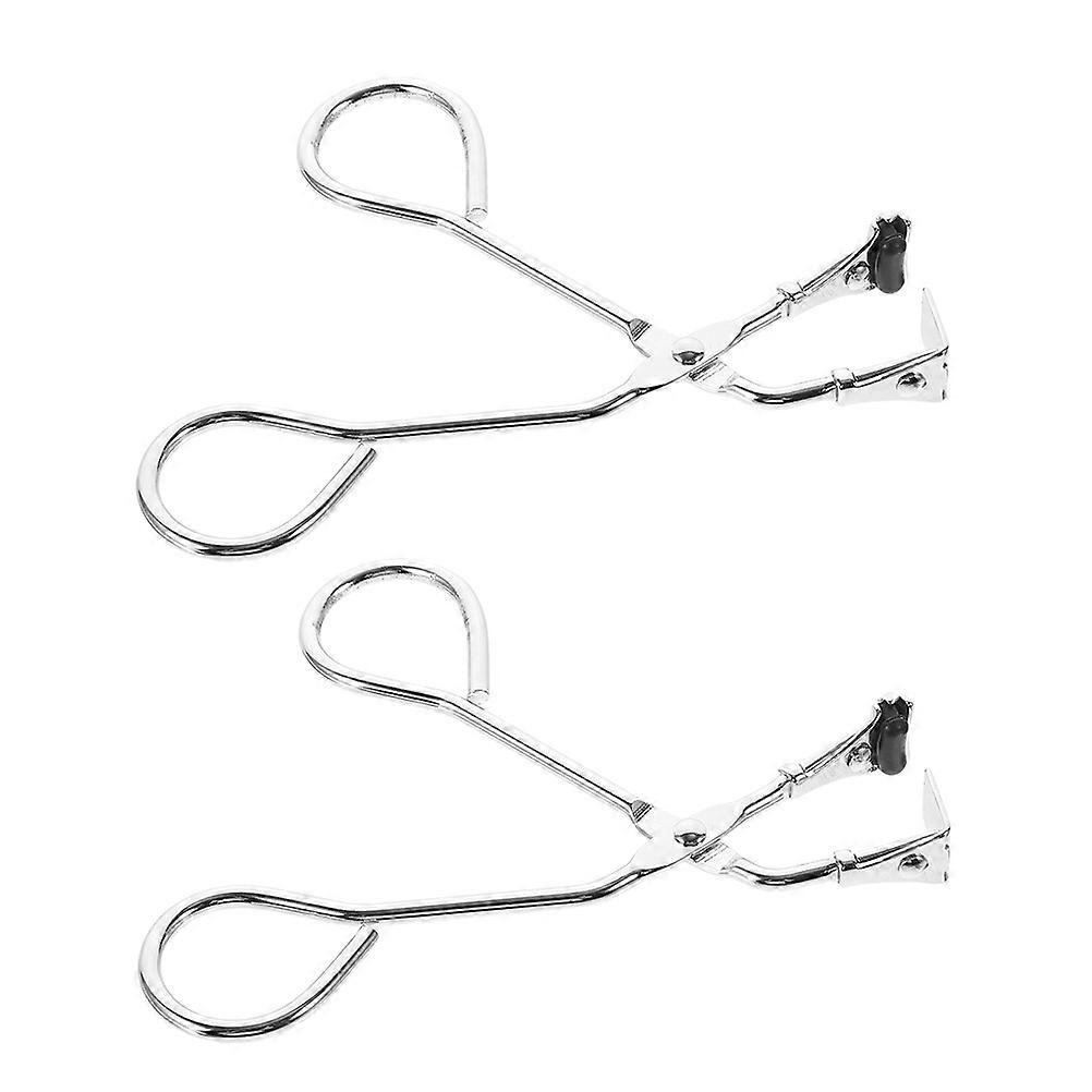 Silver Eyelash Curler Mini for Dramatic Look Stainless Steel 2Pcs