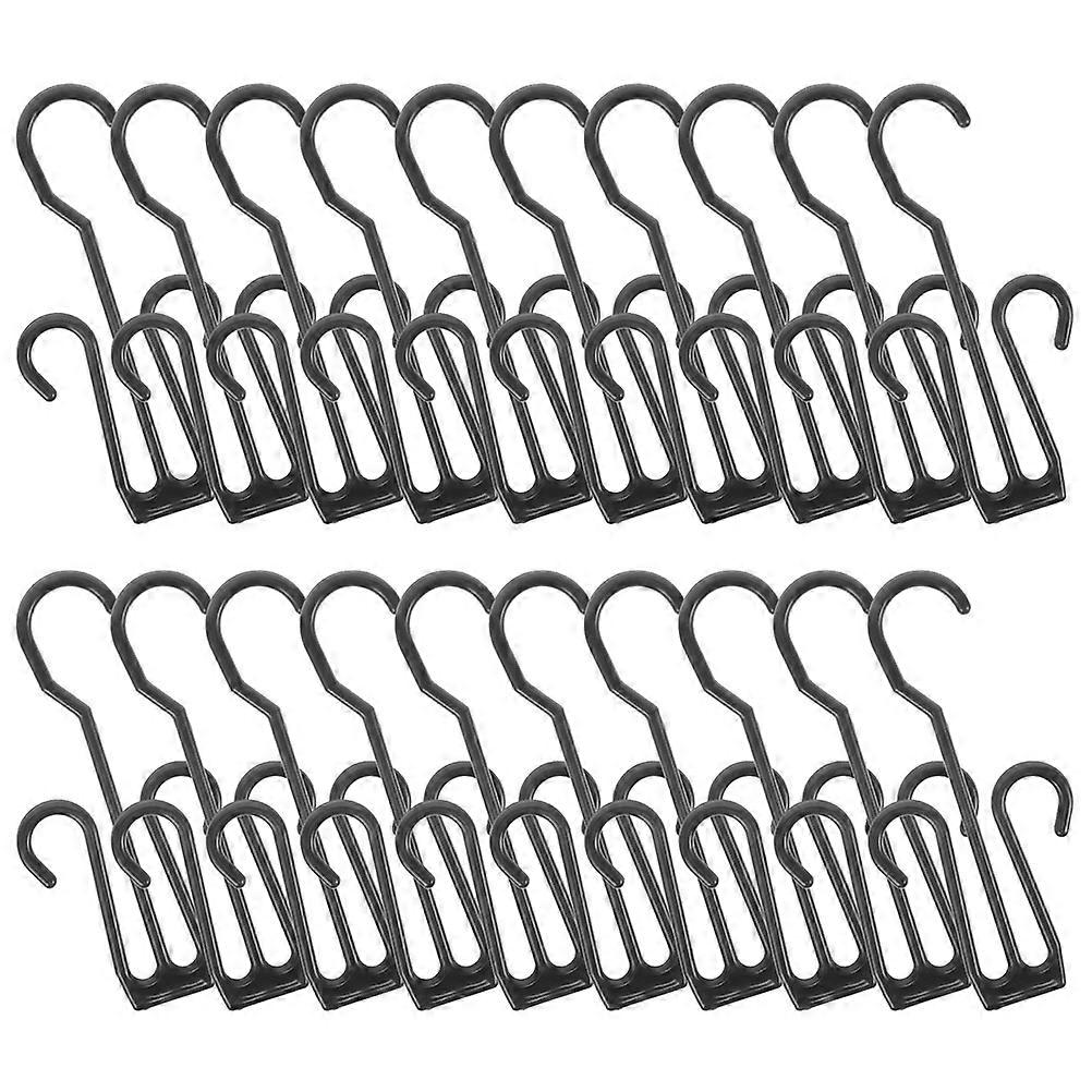 Black Shoe Hook Plastic Shoe Rack for Drying 25Pcs Home Storage