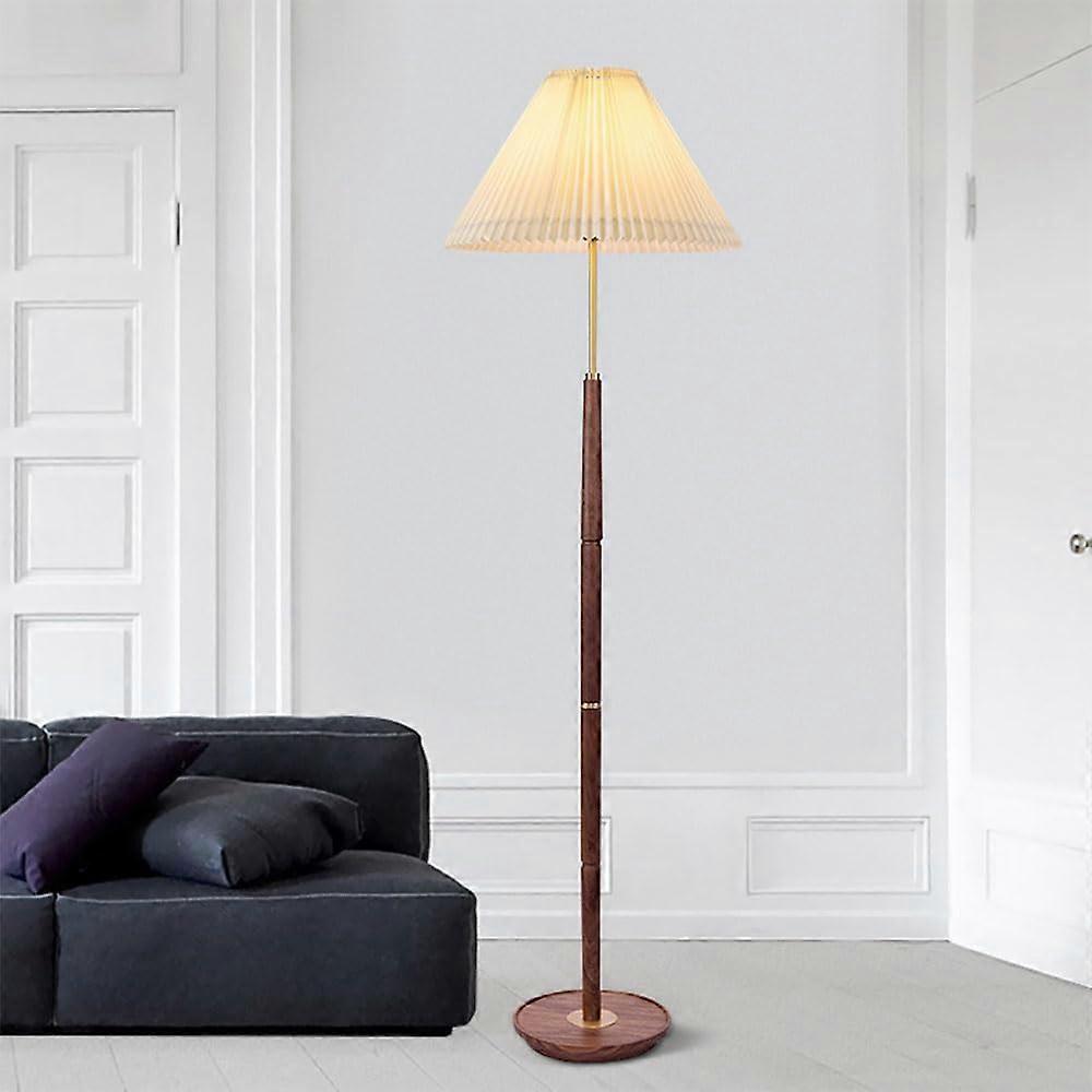 Modern Floor Lamp for Living Room Corner with Fabric Shade, Soft Ambient Lighting, Weighted Base