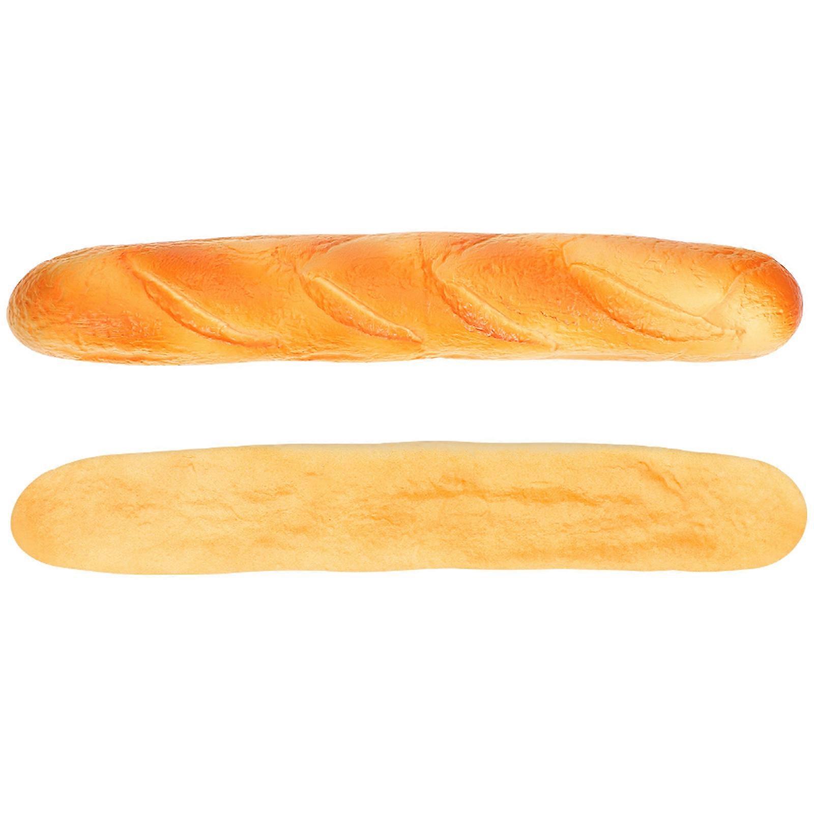 Orange Fake Bread Artificial Bread for Decoration 2Pcs Kitchen Prop Simulation