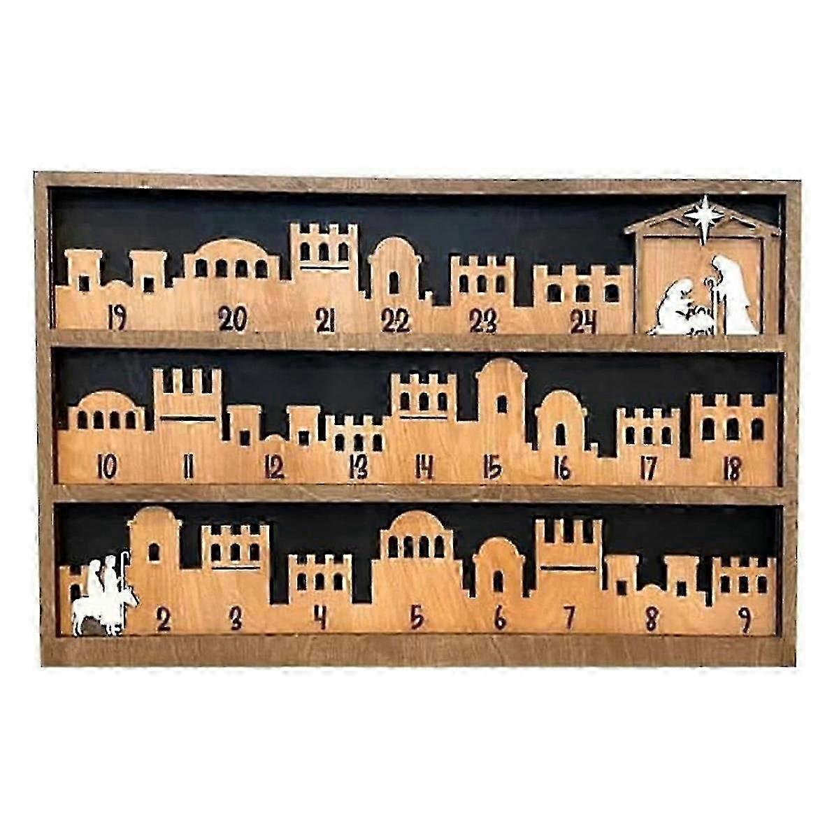 Advent Calendar for Christmas Countdown - 24 Days Nativity Scene