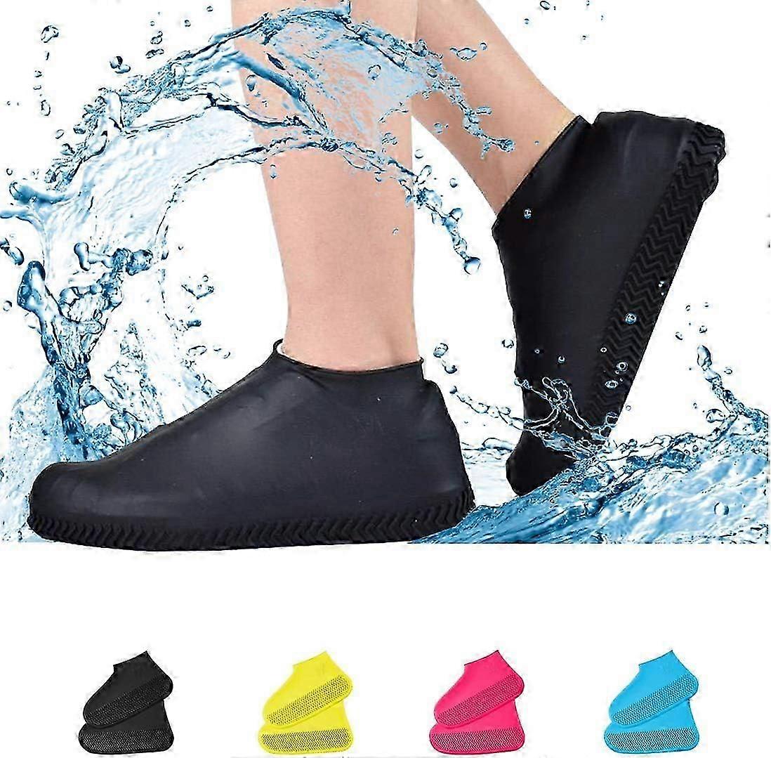 Regnbeskyttelsessko, silikonoversko for menn og kvinner - vanntette skotrekk, regnbeskyttelse for sykler