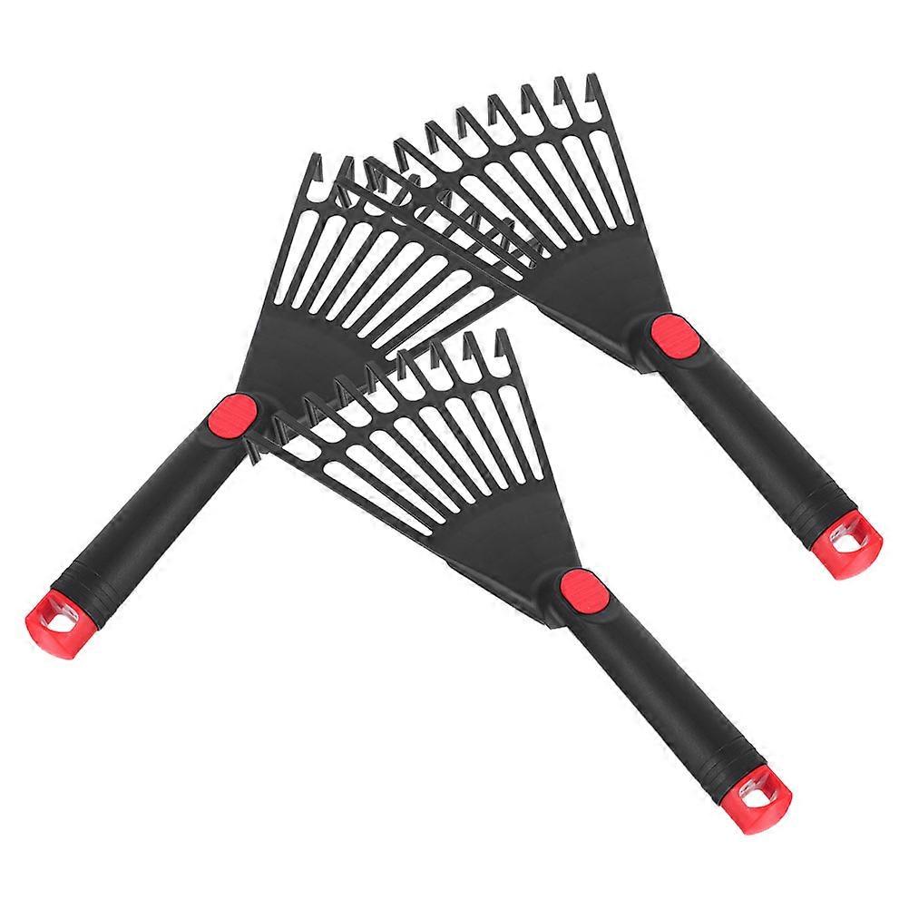 Leaf Rake Plastic Gardening Rake for Garden Use 3Pcs Practical Tools
