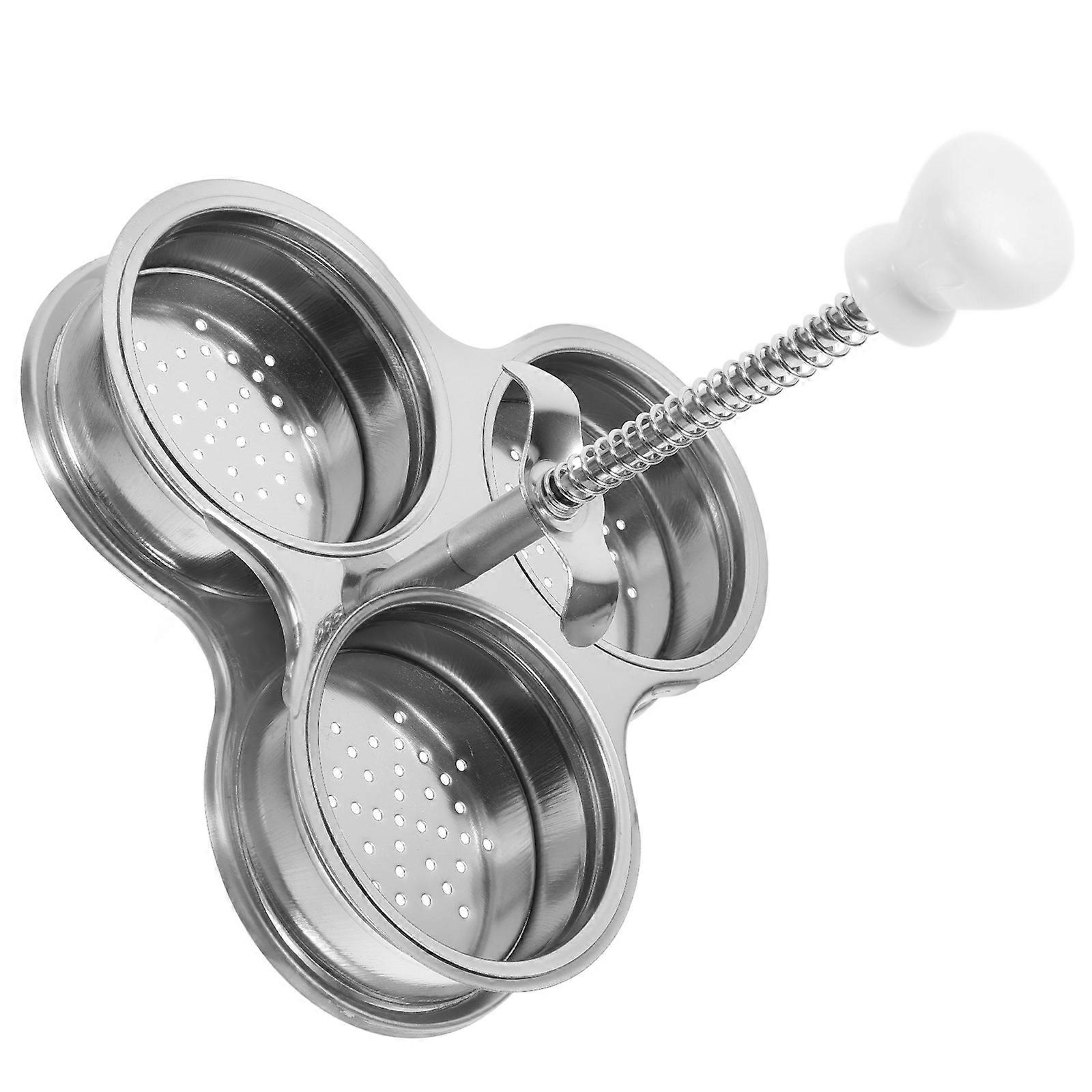 Silver Stainless Steel Egg Cooker for Steaming 3 Cups Egg Maker Tool
