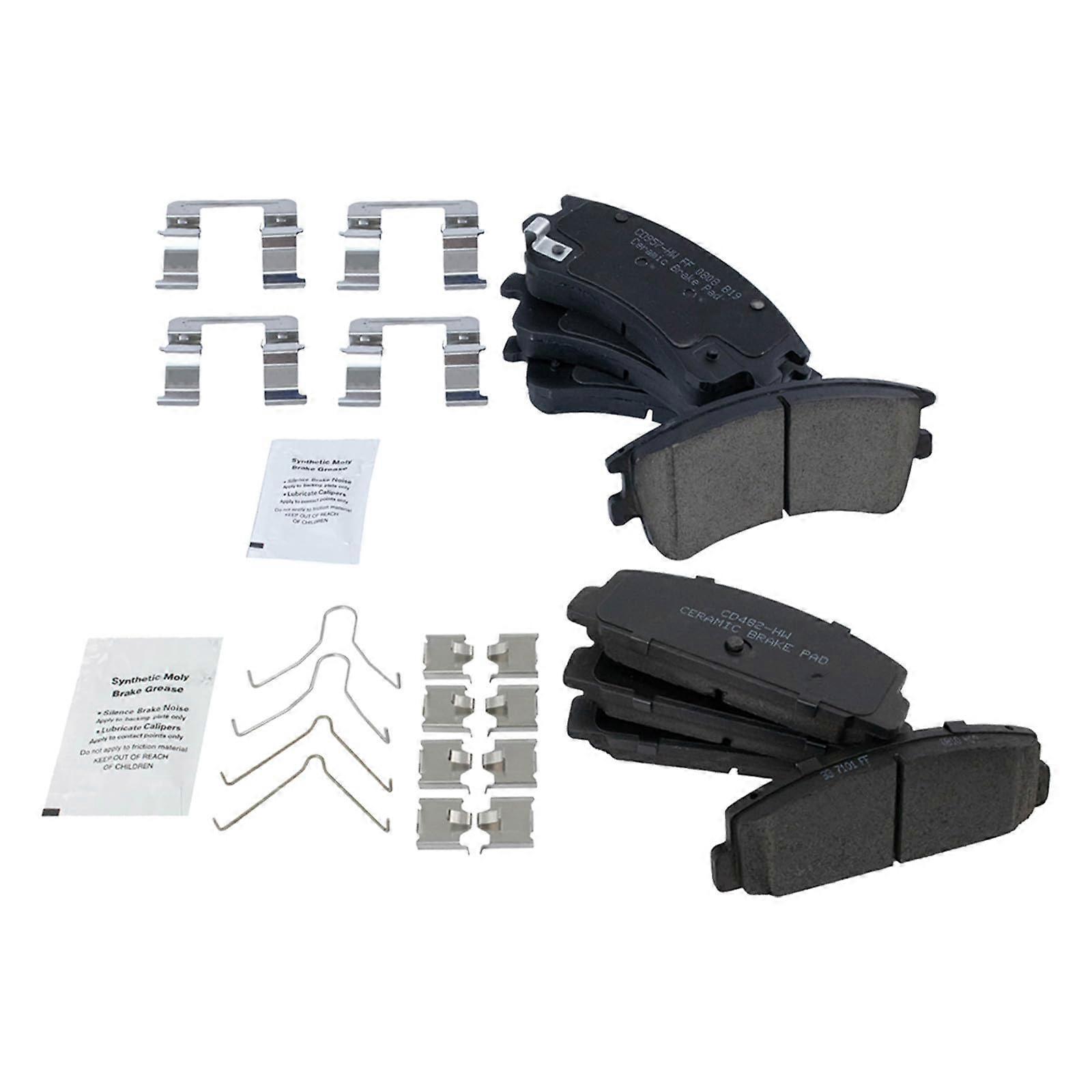 Front and Rear Ceramic Brake Pads Kit for 20032005 Mazda 6 Reliable Quiet Performance