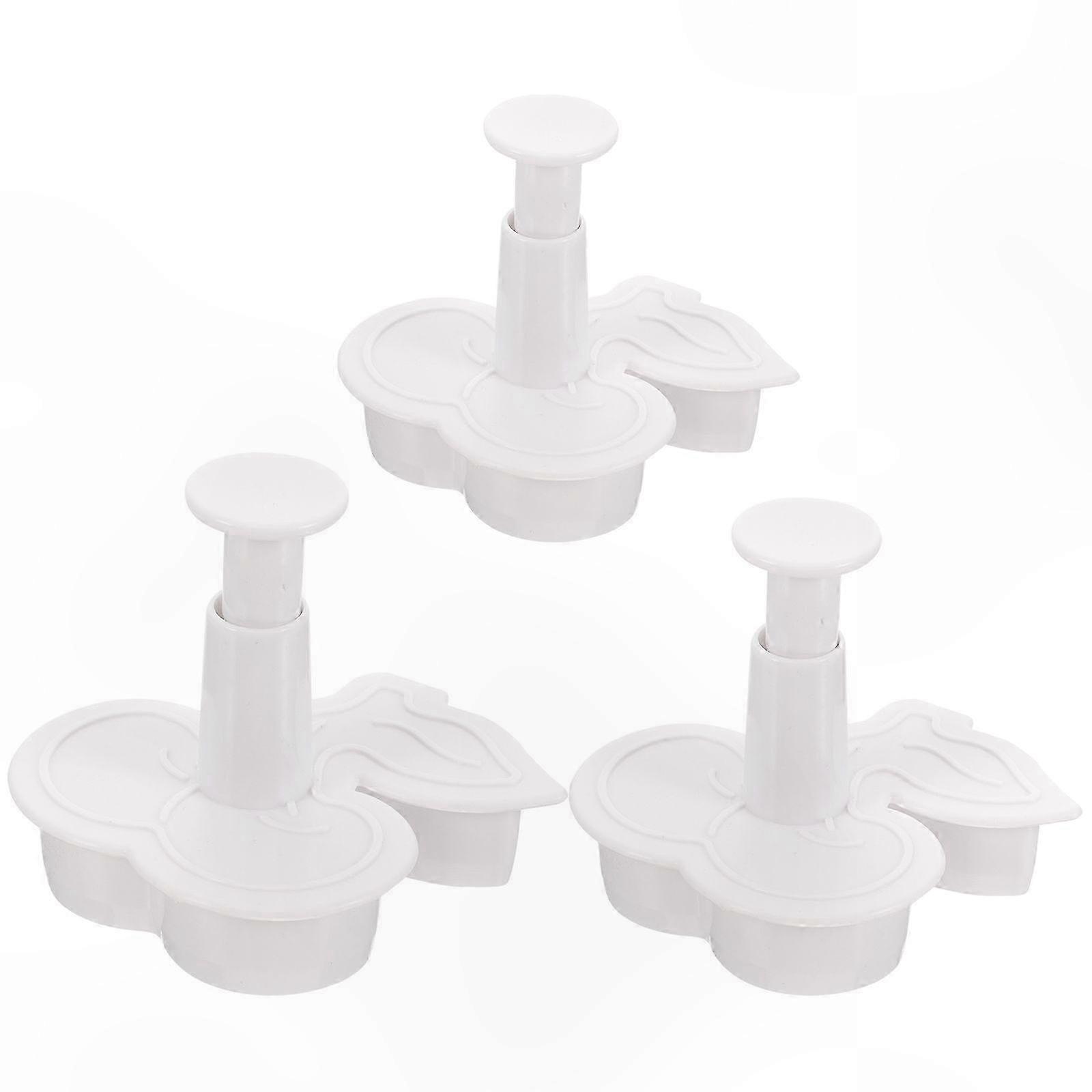 3-Piece Reusable Plastic Biscuit Molds for Baking and Cookie Cutting