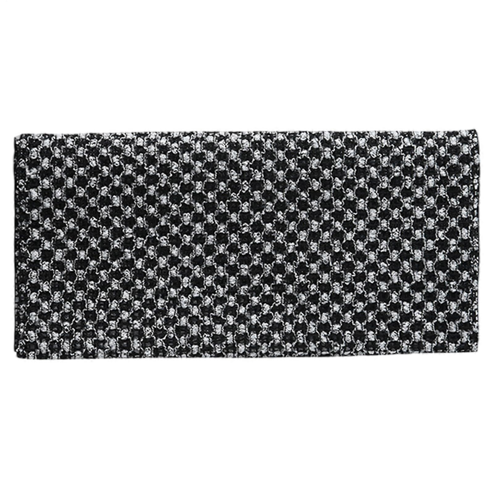 Back Scrubber for Shower with QuickDry Loop, Exfoliating Bath Towel for FullBody Cleaning Black Grid