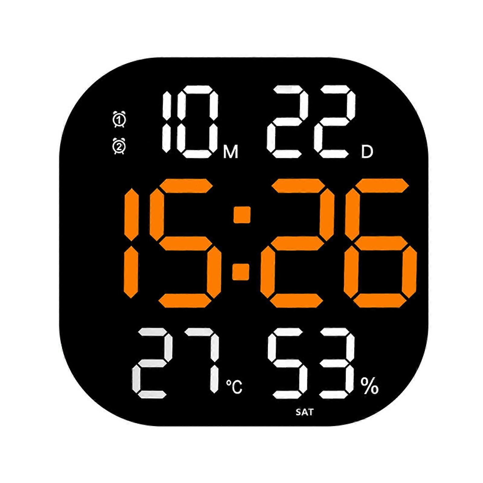Large Display LED Digital Alarm Clock With Temperature Humidities Monitor Remote Control Timer For Home Bedroom Office  4