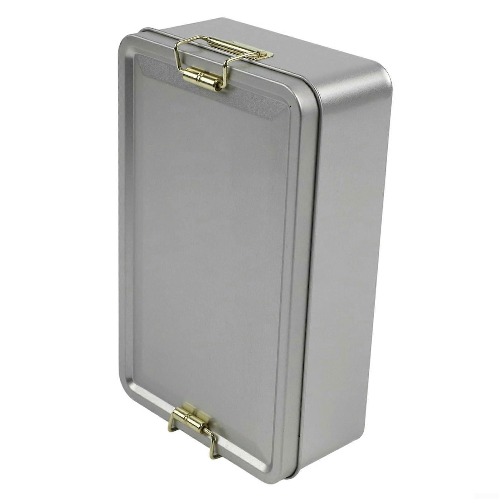 Metal Storage Tins Airtight Rectangular Tinplate Containers for Tea and Cookies MultiSize Set