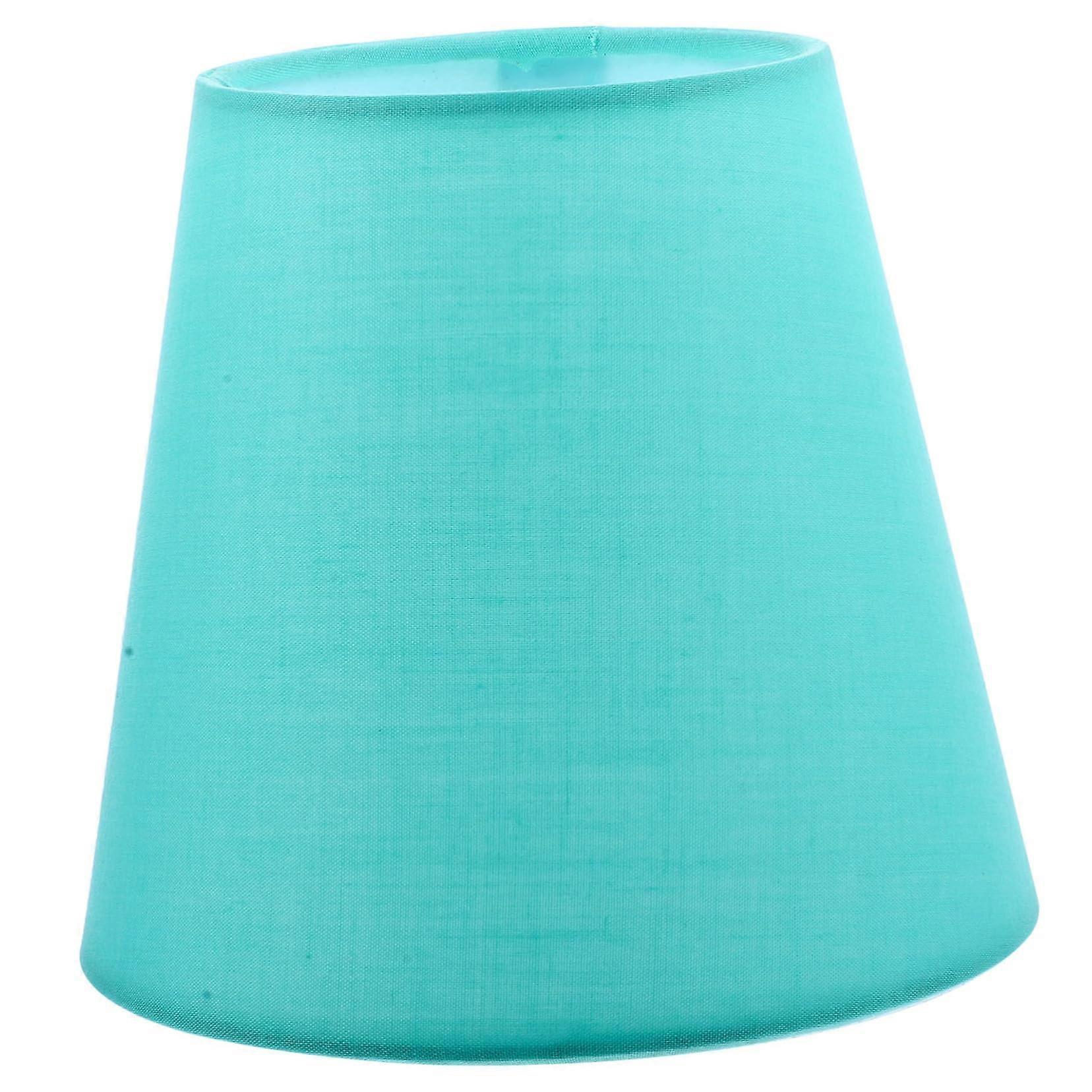 Teal Fabric Clip On Lampshade Replacement Small Blue Shade for Table Desk Lamp 14x14x13cm