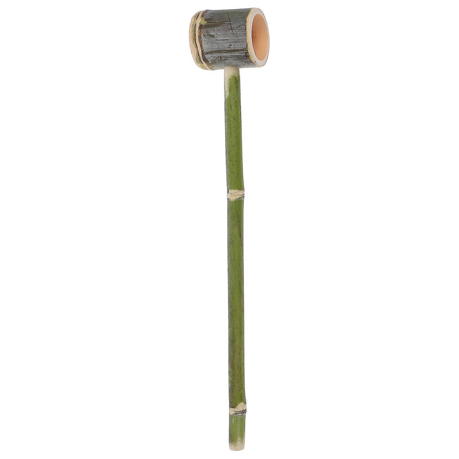Garden Water Scoop Bamboo Dipper Long Handle for Bath Use