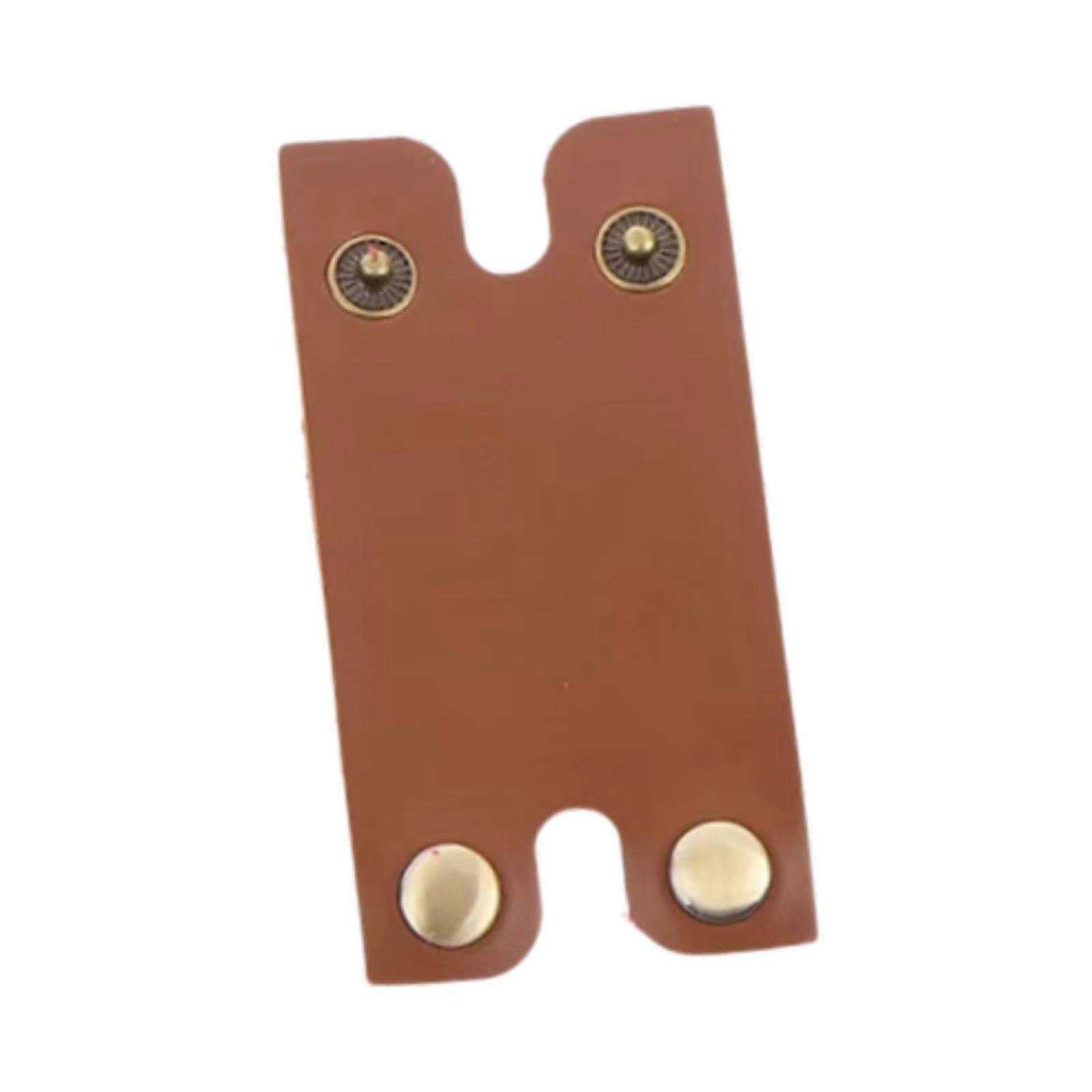 Razor Blade Protective Cover PU Leather Case with AntiScratch Felt Lining and Secure Closure, Brown