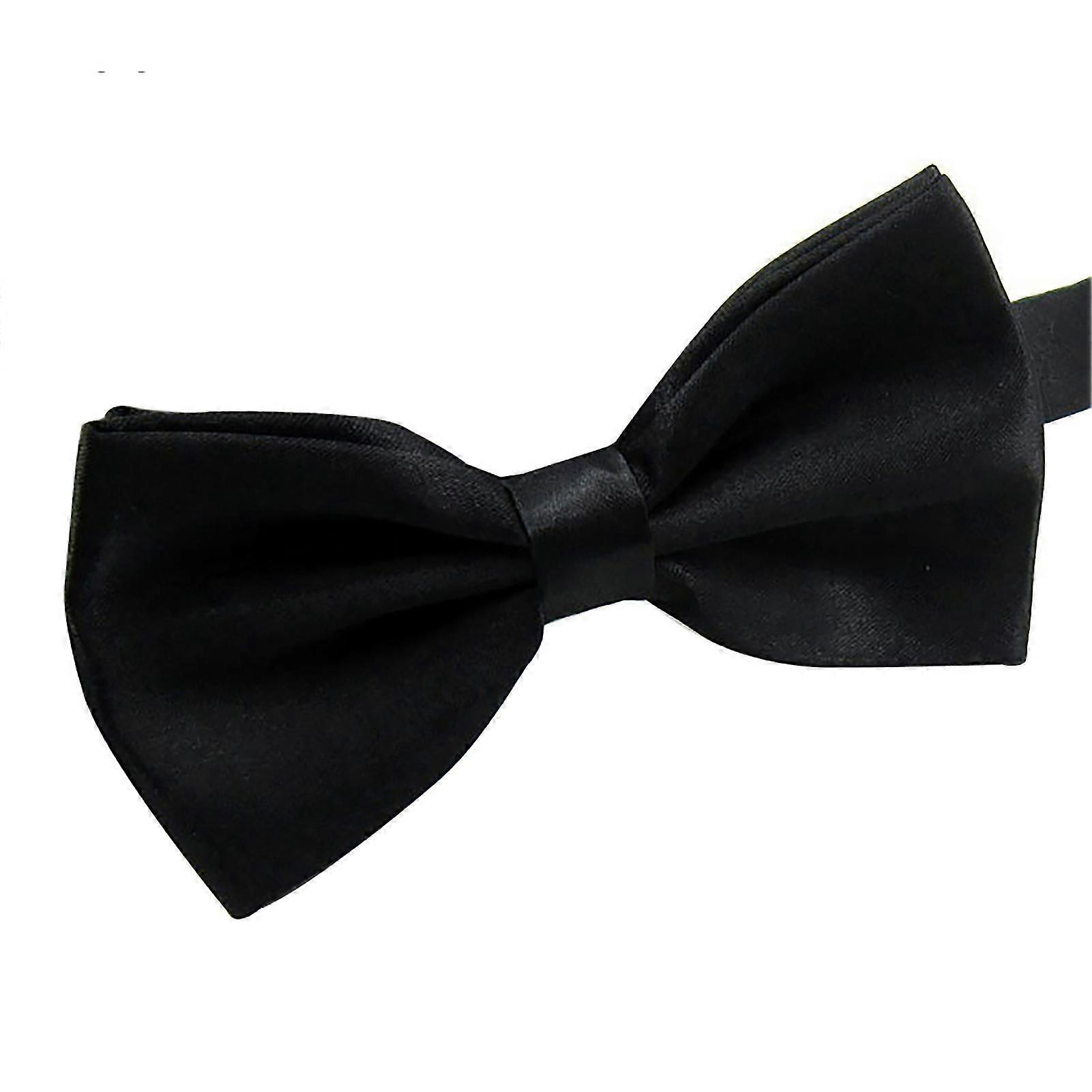 Bow Tie Solid Color Wear Easily Polyester Adjustable Bow Tie Pre Tied for Formal Occasions