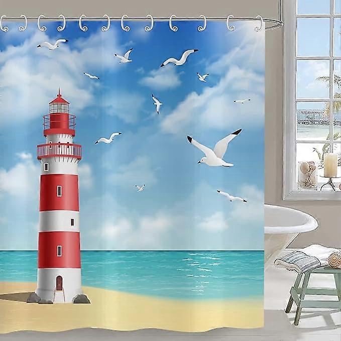 Seagull, blue sky and white cloud pattern, washable