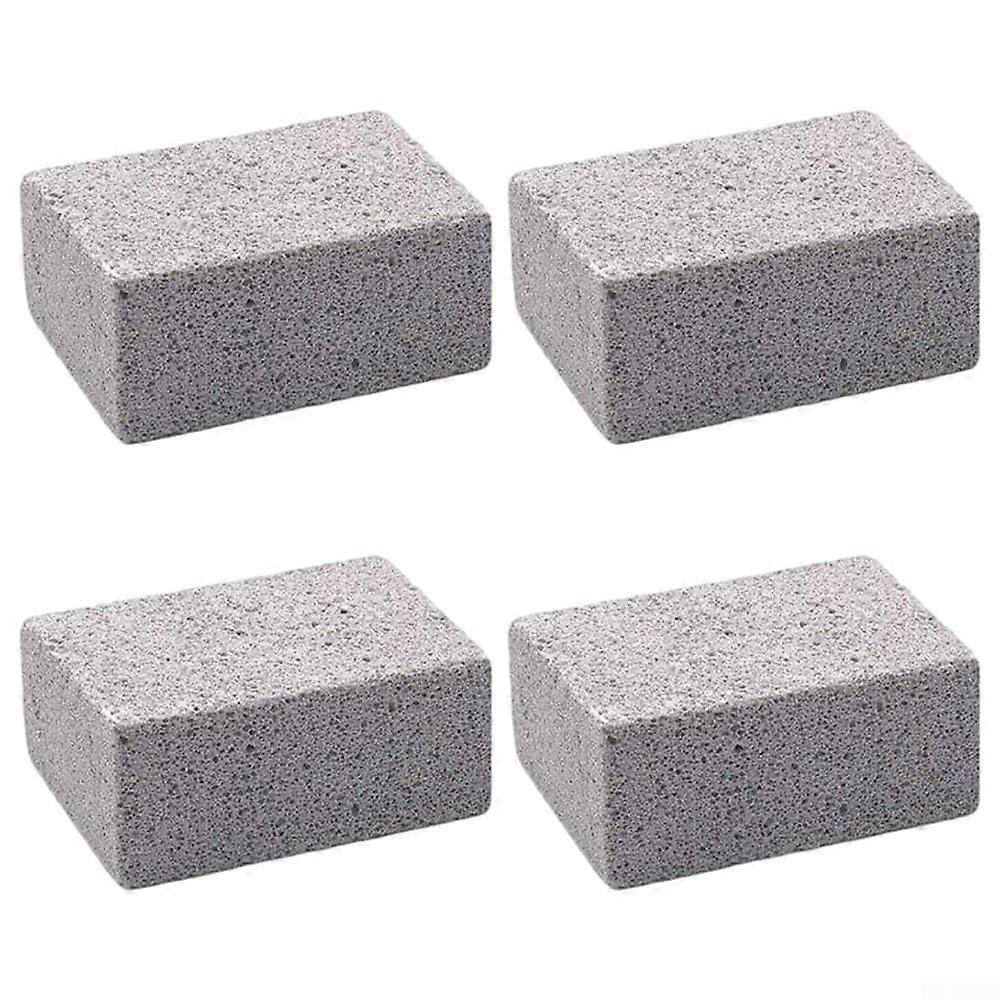 4 Pack Grill Cleaning Brick for Griddles and Cast Iron, Rust Removal, Scratch BBQ Cleaner